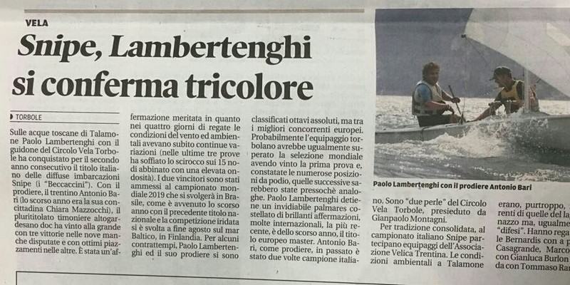 P.Lambertenghi conquista ancora il titolo italiano nella classe Snipe